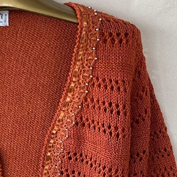 Valenti crochet knit cardigan woman’s medium - Picture 5 of 7